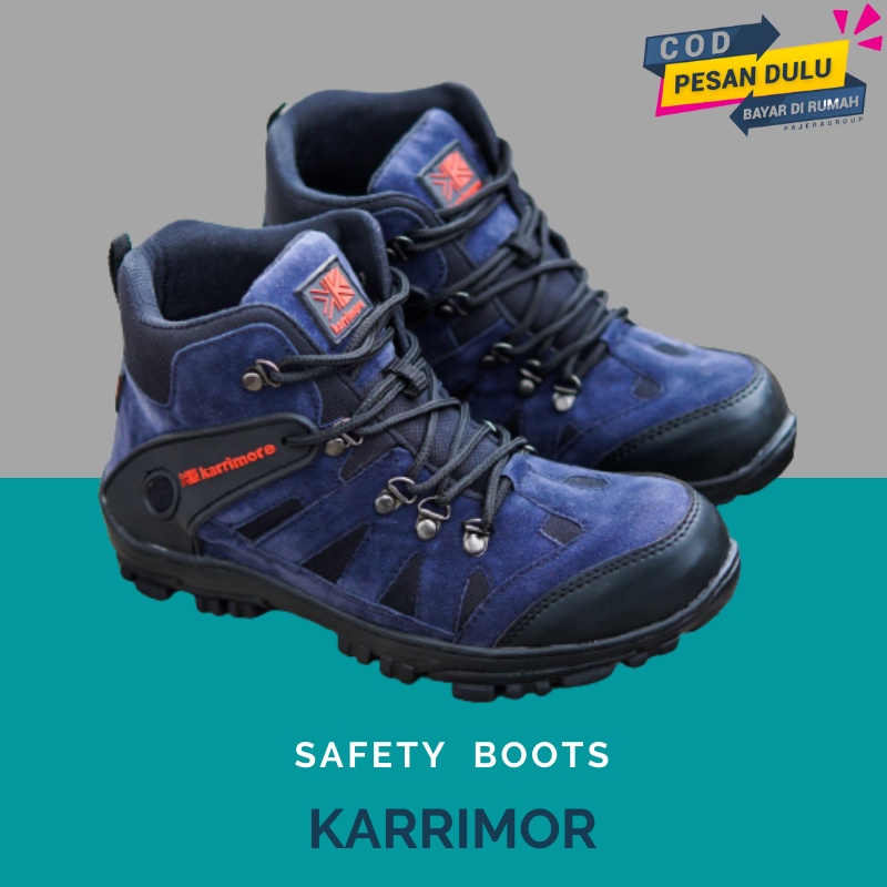 Sepatu Gunung Pria Karrimore Boots Safety Ujung Besi Karimore Tactical Tracking Hiking Sepatu Muncak
