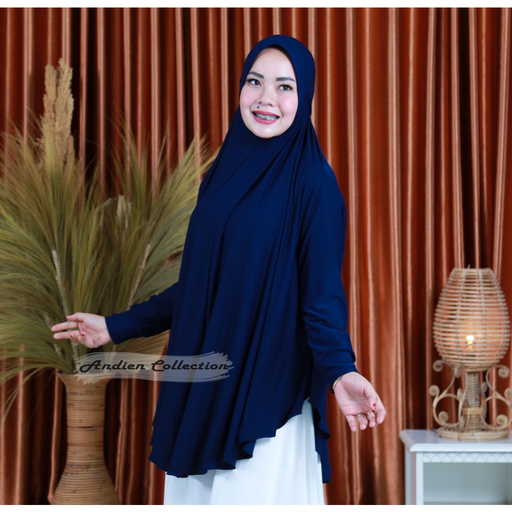 jilbab jumbo/kerudung blouse/ bahan jersey/ ayumi jilbab (By: andien collection)