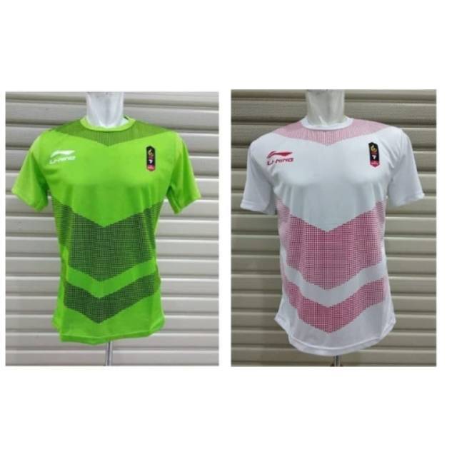 Jersey Kaos  Atasan Baju Badminton  Timnas  Indonesia  L137 