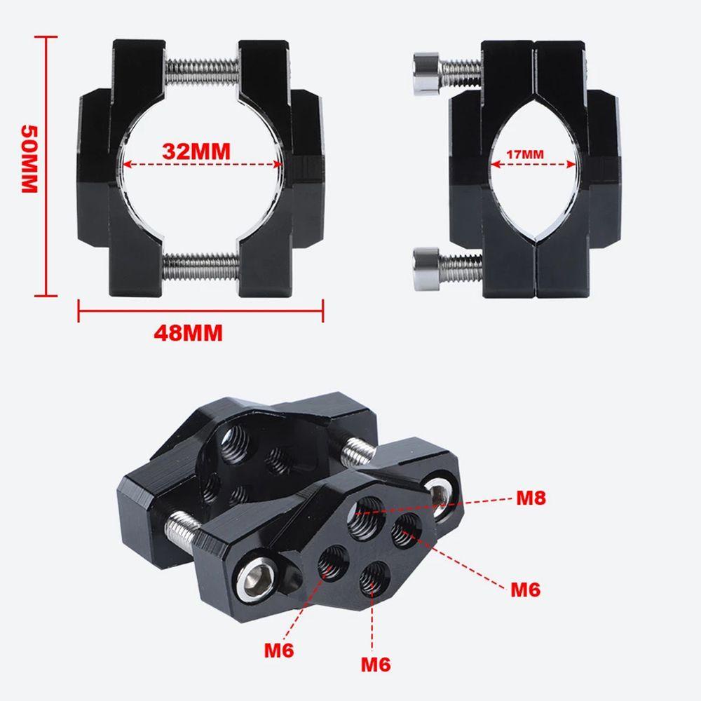 Lanfy Penjepit Stang Motor Lampu Dekorasi Aluminium alloy Tetap bracket Stang Holder Stang Penjepit Bumper Clamp Motor Stent