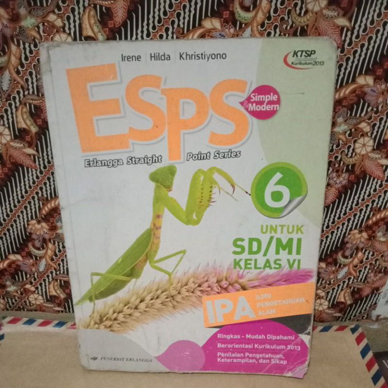 ESPS 6 IPA SD MI KELAS 6 VI KTSP BERORIENTASI KURIKULUM 2013