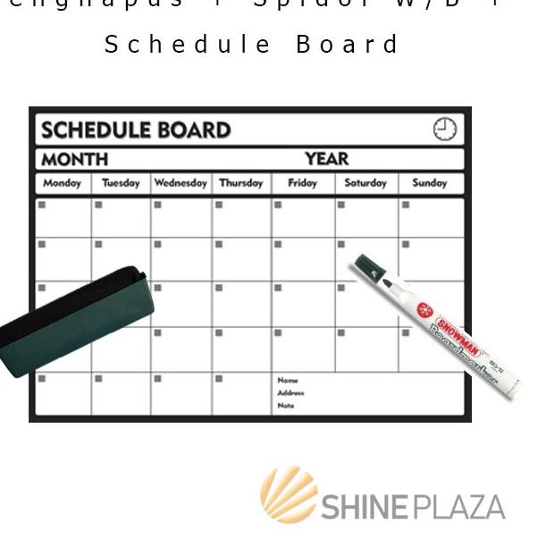 

GEK [BUNDLE] Schedule Board TRG - Spidol Whiteboard Snowman - Penghapus Ready Stock