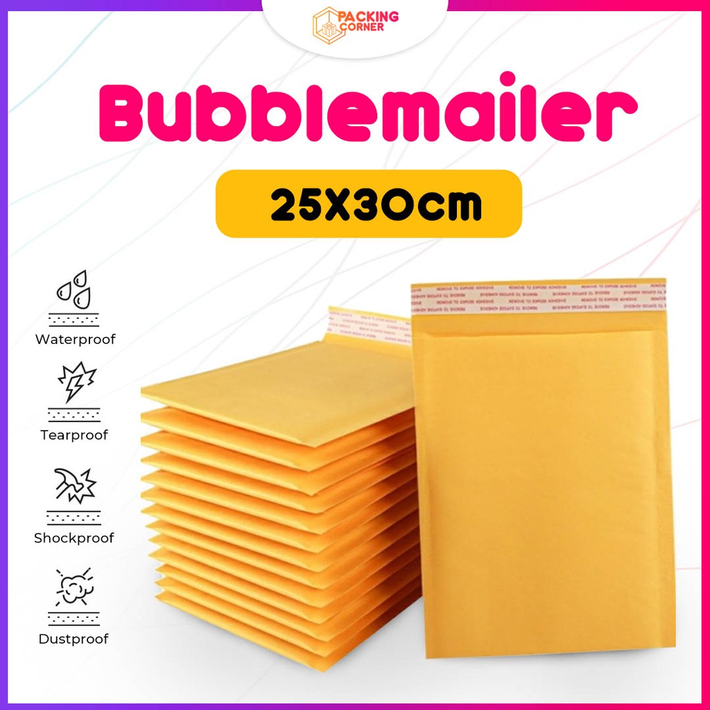 

BUBBLE MAILER 25X30 KERTAS Amplop Bubble Wrap Bubblemailer Packing 25X30