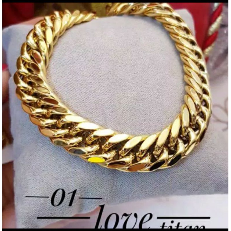 gelang titanium lapis emas 24k terlaris