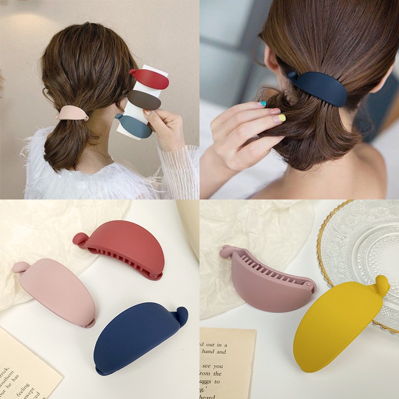 Jepit Rambut Warna Permen | Klip Ponytail Bahan Akrilik | Klip / Jepit Model Hiu | Aksesoris Rambut Untuk Wanita | Kotak Hadiah Untuk Hadiah