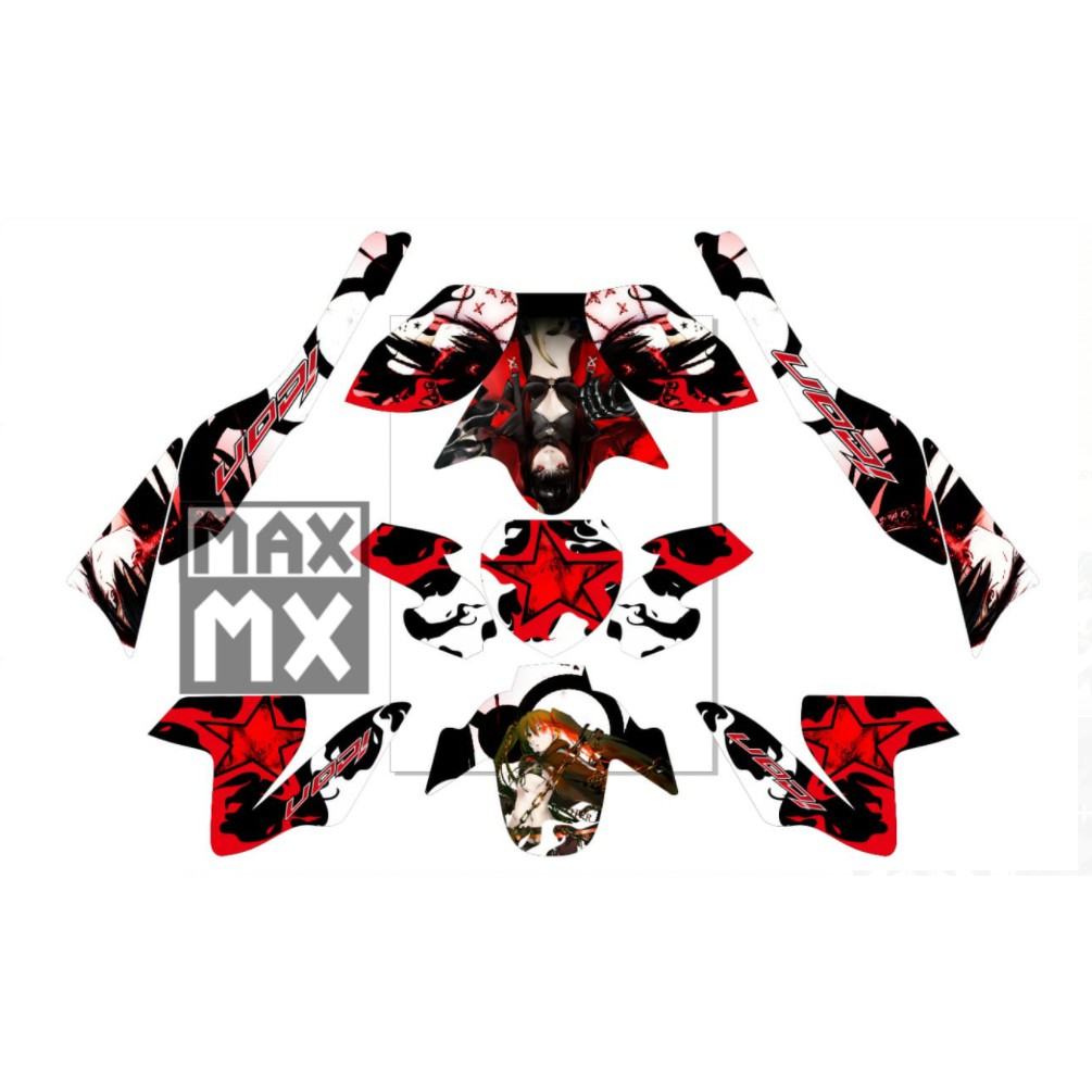 Decal Stiker New Vixion Lightning Dekal Variasi Sticker Striping Custom Full Body anime 010
