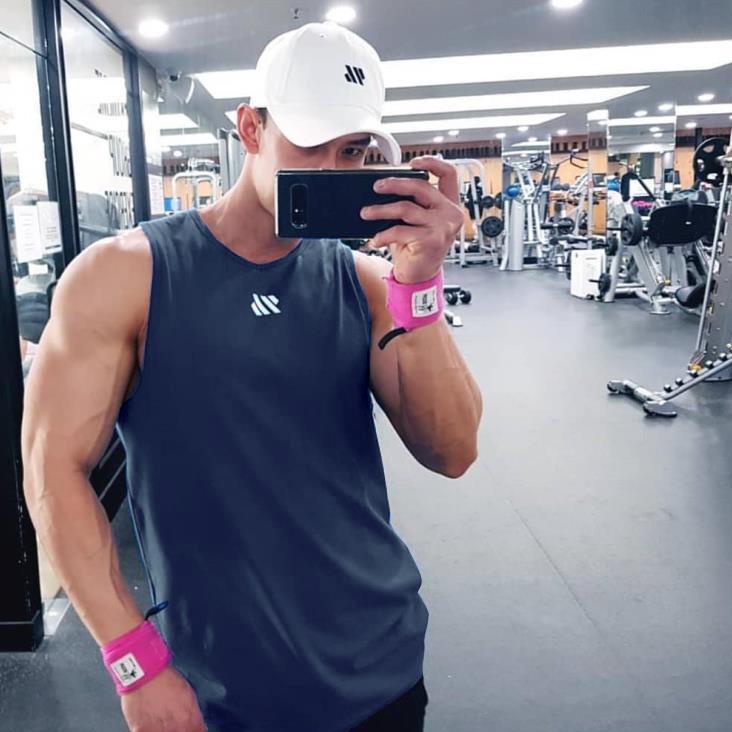 SL380 Singlet GYM - Kaos Gym Fitnes - Baju Training Fitness Pria 지