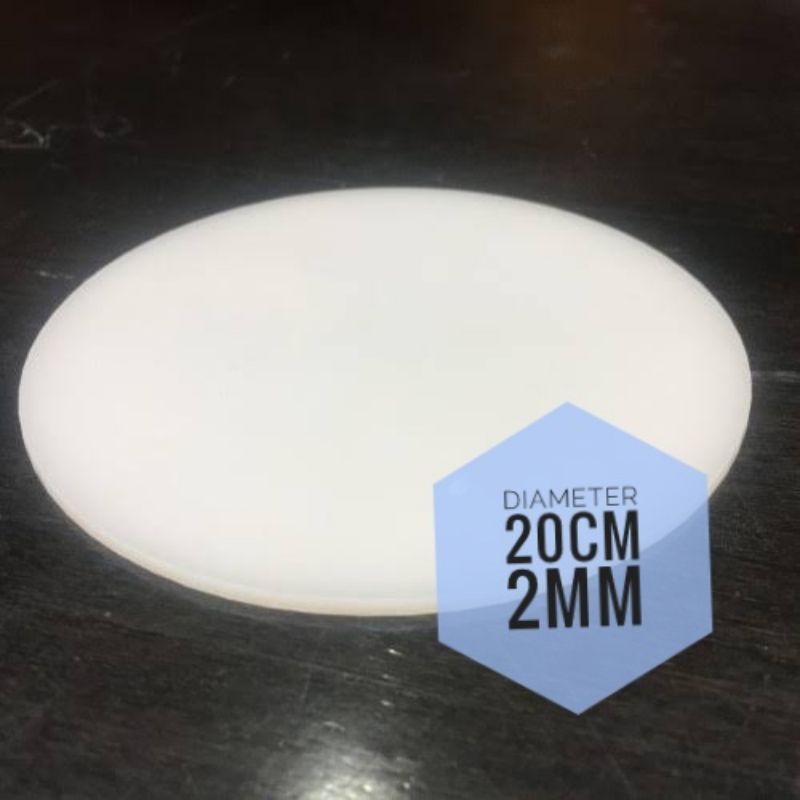

Acrylic / Akrilik Bulat / Akrilik Lingkaran Putih Susu Diameter 20 cm 2mm