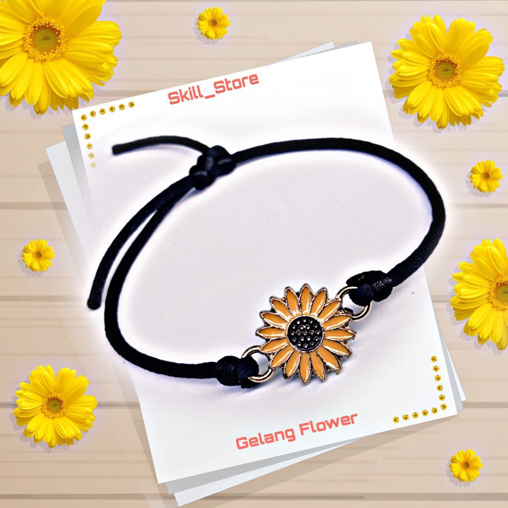 Gelang Matahari (Tali Satin)/Gelang Persahabatan/Gelang Flower