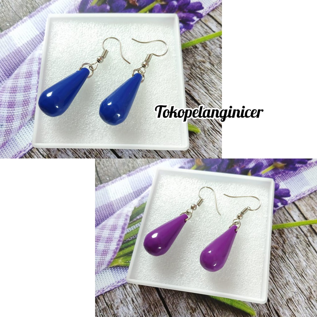 Anting Kekinian Medel Manik Tetesan Fashion Wanita By Tokopelanginicer - Giwang /Kerabu/Anting Lucu