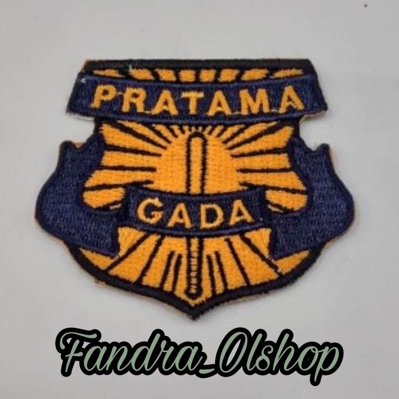 Badge bordiran Gada Pratama | Bet bordiran Gada Pratama | Bordiran Gada pratama baju PDH PDL Satpam