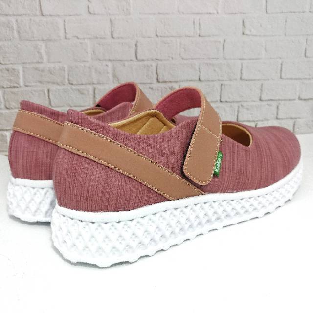 Kickers Sepatu Wedges Casual Wanita Model Terbaru Kekinian Elegan Harga Murah