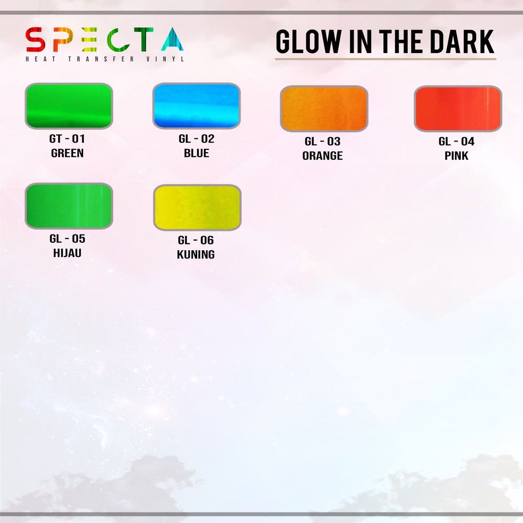 POLYFLEX GLOW IN THE DARK KOREA SPECTAFLEX GL-02 HTV BLUE