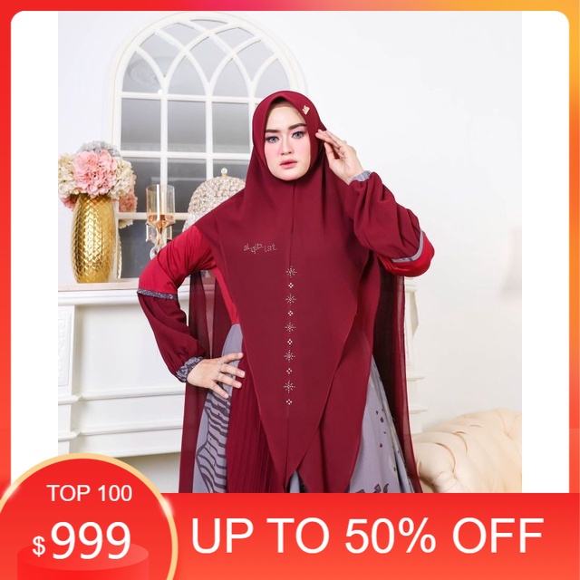 Gamis Syari Set Hijab Muslimah gamis syari new collection alqiblat syari tema series Raya gamis syari original brand by alqiblat syari