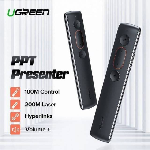 Ugreen Laser Pointer Remote Control Presentasi Wireless 2.4ghz with Usb Dongle