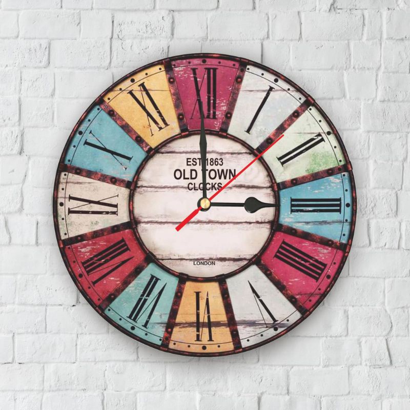 Jam Dinding Shabby Chic / Wall Clock dengan Design unik-JS07