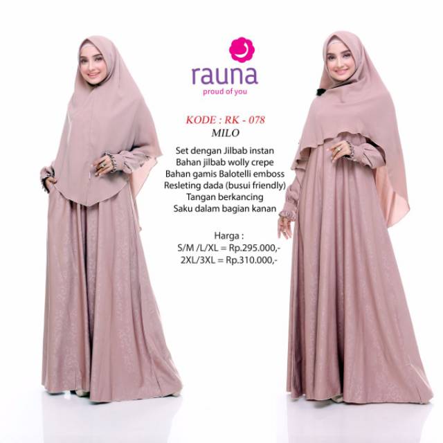 GAMIS SYARI / RAUNAPRIDE RK078 / RK079 / FASHION MUSLIM / DRESS MUSLIM / GAMIS PESTA / GAMIS EMBOS