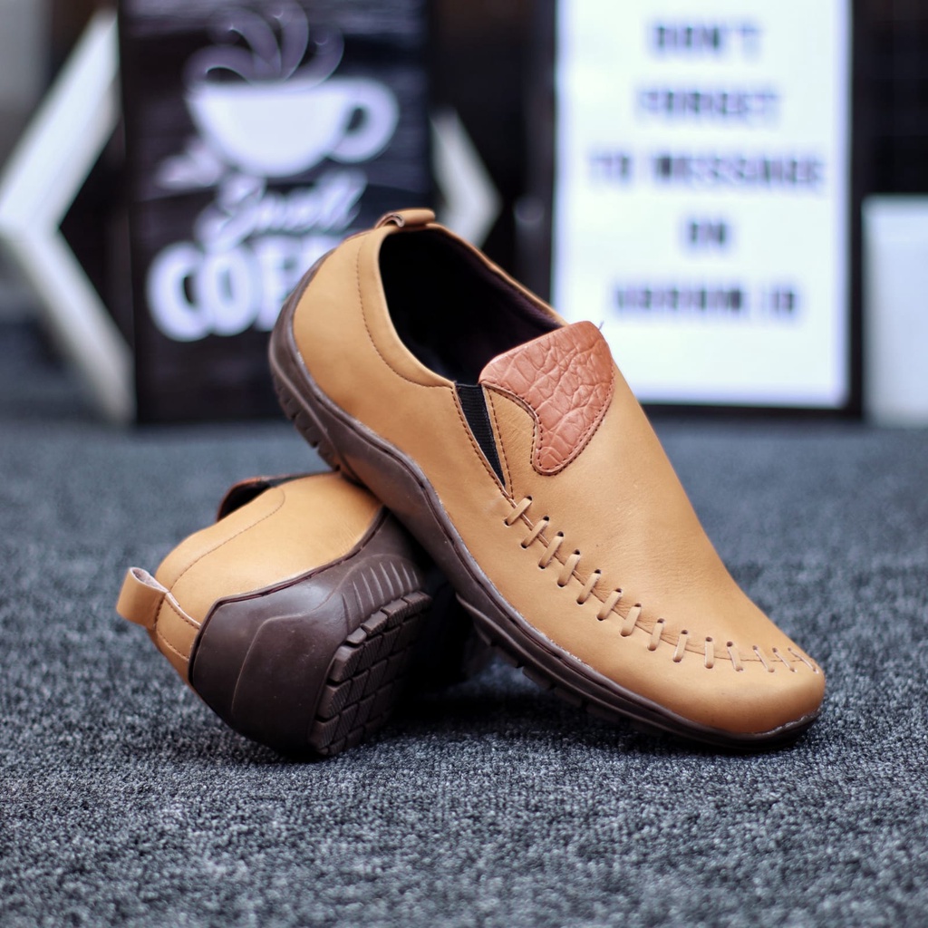 Sepatu Formal Pantofel Kerja Kulit Pria - Abra Deza