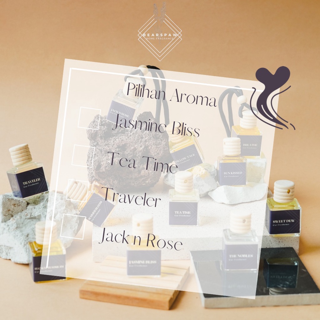 Bearspaw Fine Fragrance Reed Diffuser 50ml Pengharum Pewangi Ruangan Free Stick Rotan Fiber Dried Flower-3