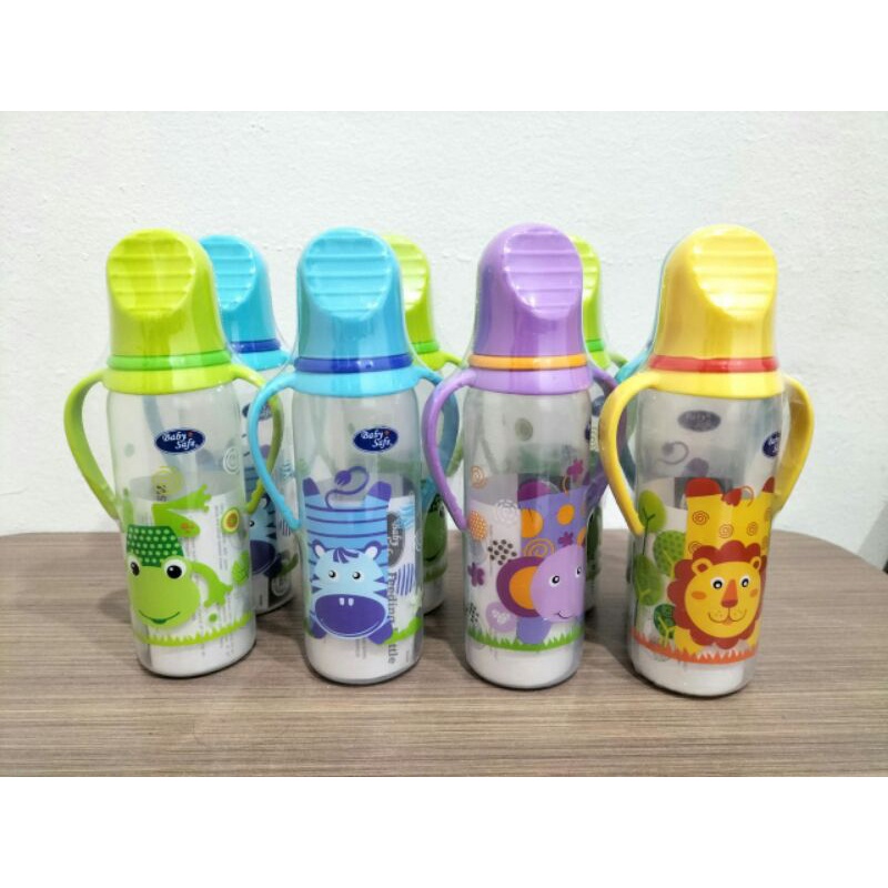 Botol Susu Bayi + Pegangan Karakter Lucu Bany Safe 240 Ml