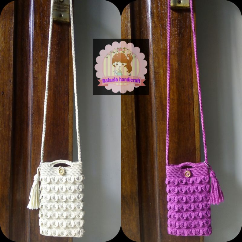 Tas rajut hp/tas rajut selempang