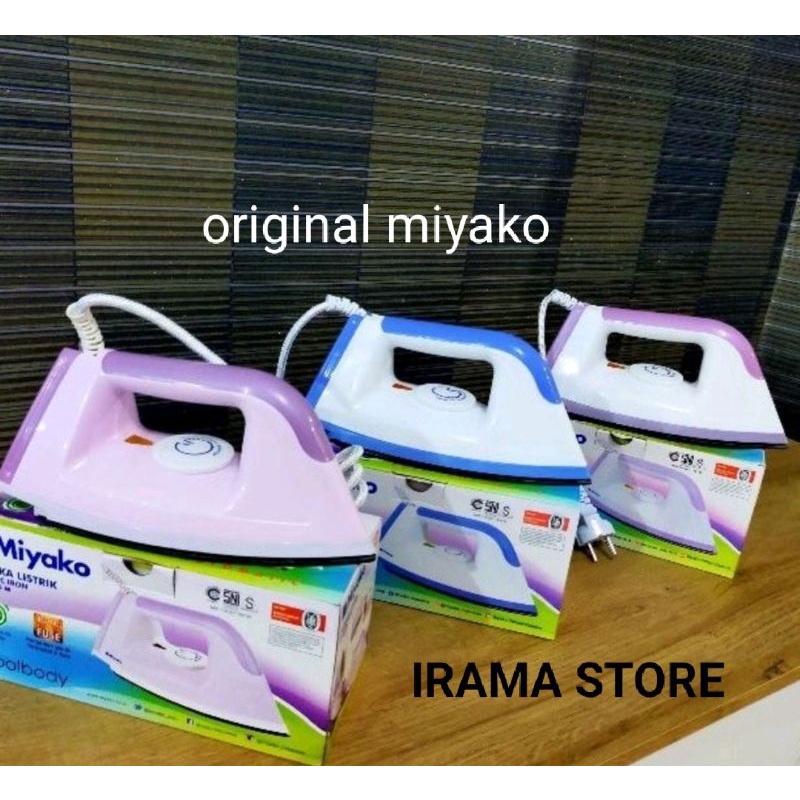 Miyako Setrika EI 1008 M Ungu/ Biru/Putih Gosokan Baju Miyako Electric Iron Miyako