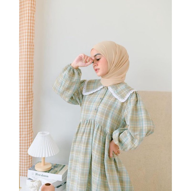 Hideeorlin Sabine Dress Plaid Olive