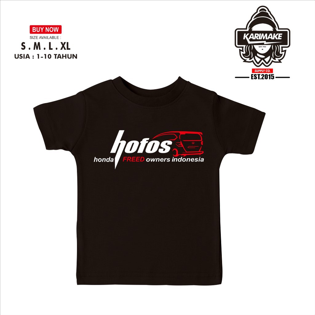 Kaos Baju Anak Hofos Honda Freed Owner Indonesia -