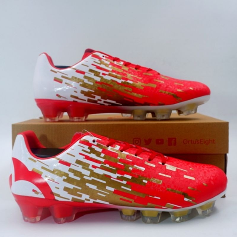 SEPATU BOLA ORTUS BLIZZARD FG SE RED/GOLD/WHITE