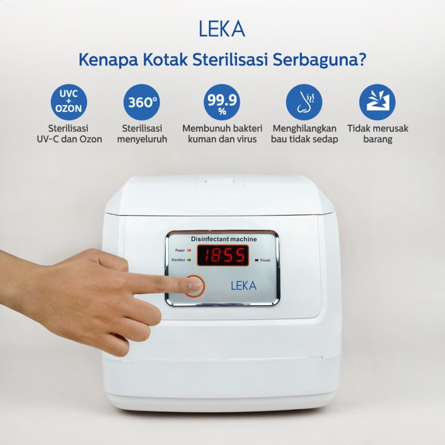 LEKA OZS3200 Banknote Disinfectant Sterilisasi Uang UV Sterilizer Box