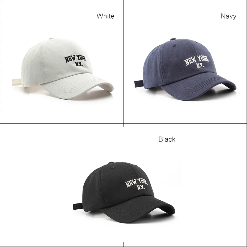 Topi Baseball Motif Bordir Tulisan New York Ny Gaya Retro Korea Untuk Pria Dan Wanita