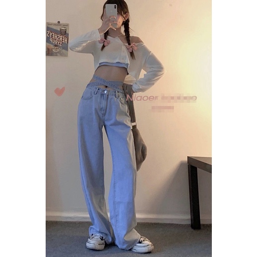 Nico##JEANS NEW DESIGN HIGHWAIST IMPORT CELANA PANTS WANITA CEWEK CULLOTE BAGGY DENIM