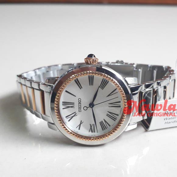 Seiko Ladies SRZ448P1 Quartz Rose Gold Tone - Jam Tangan Wanita SRZ448