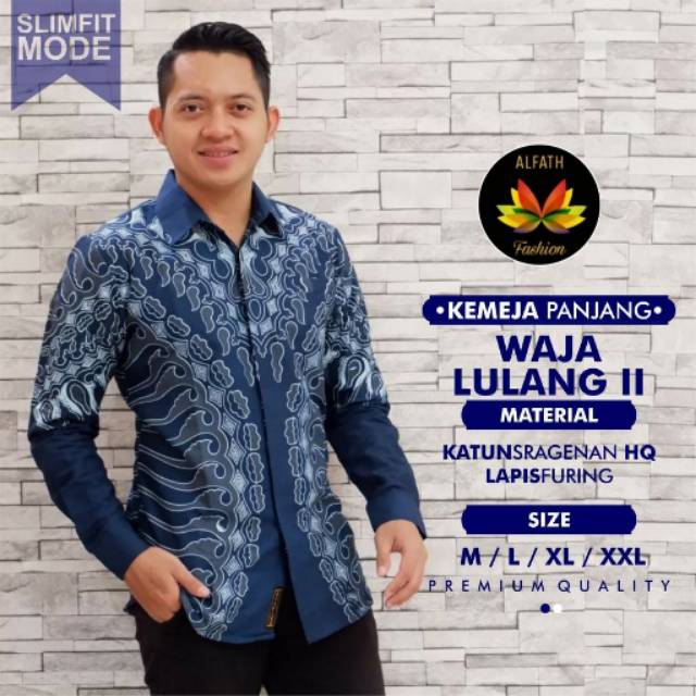 Batik pria lengan panjang | kemeja batik pria lengan panjang | batik lengan panjang murah solo