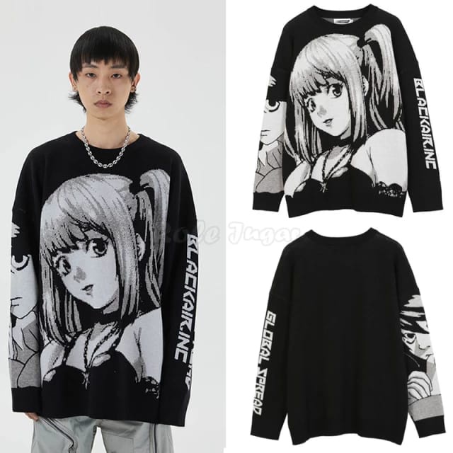 SWEATER ANIME korea pria&amp; wanita#atasan wanita#rajut wanita#pakaian wanita