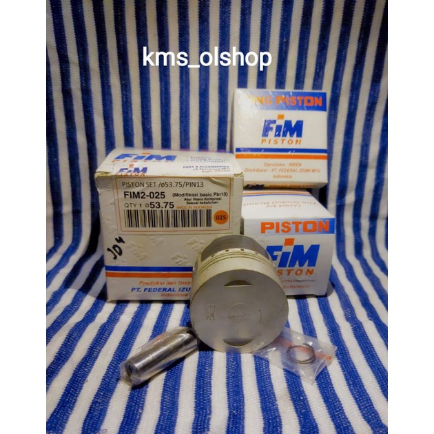 Piston Kit Fim 2 Size 53.5/STD, 53.75/025, 54/050, 54.5/100, 54.75/125, 55/150, 55.25/175 (Modifikasi Basic Pin 13)