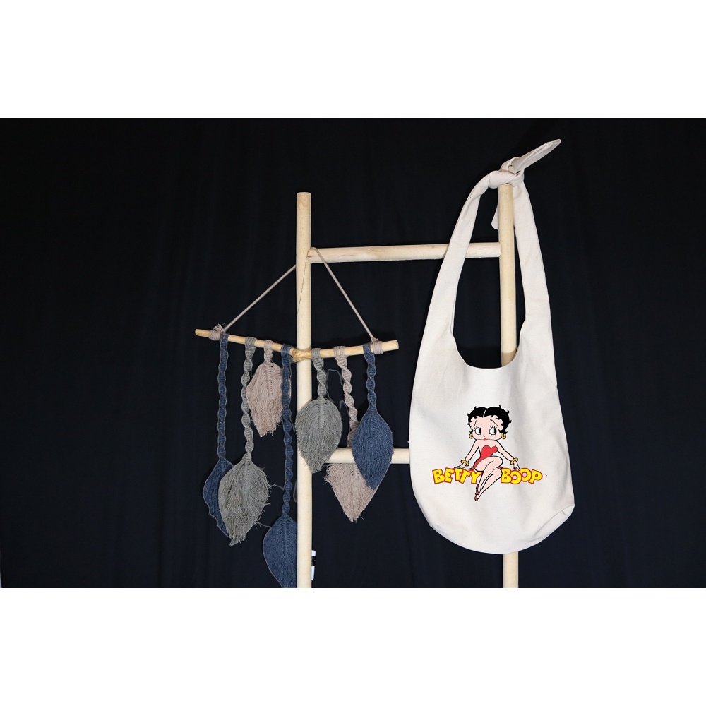 TAS SELEMPANG HOGO BAG TSUNOBAG TOTEBAG PRIA WANITA SABLON BETTY BOOP