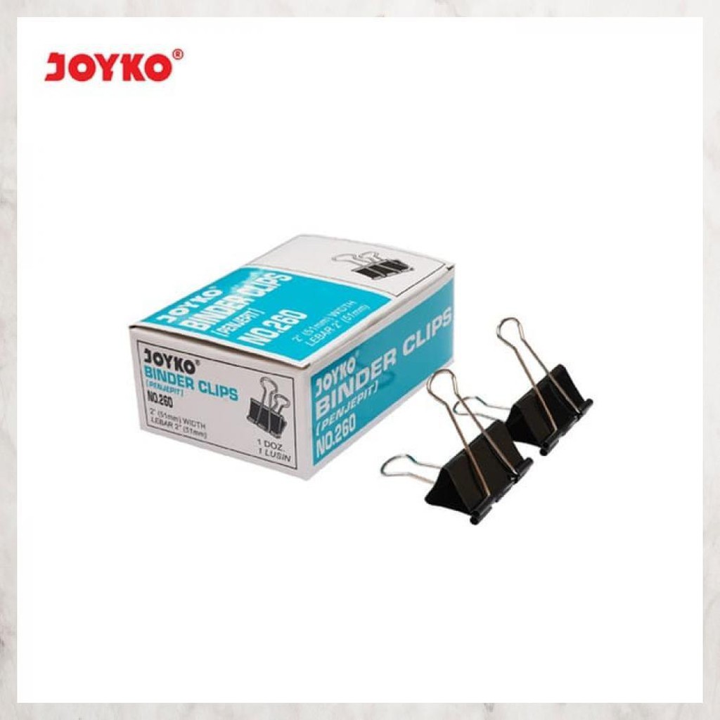 

Binder Clip / Klip / Penjepit Kertas Joyko 260 / 1 Box 12 Pcs