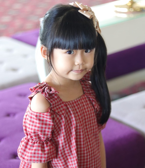 Dress sabrina anak perempuan nablfashion