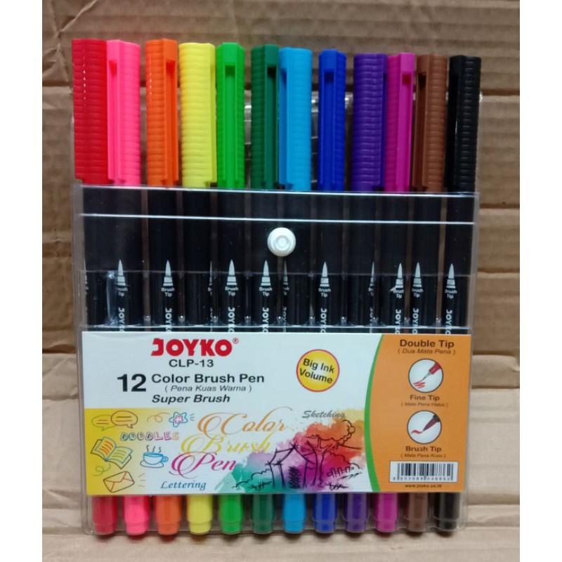 

BRUSH PEN JOYKO DUA MATA PENA 12 WARNA CLP -13