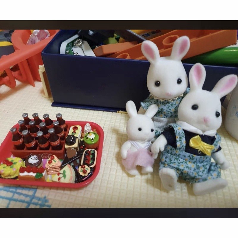 mainan figurine sylvanian families replika bunny bear koala