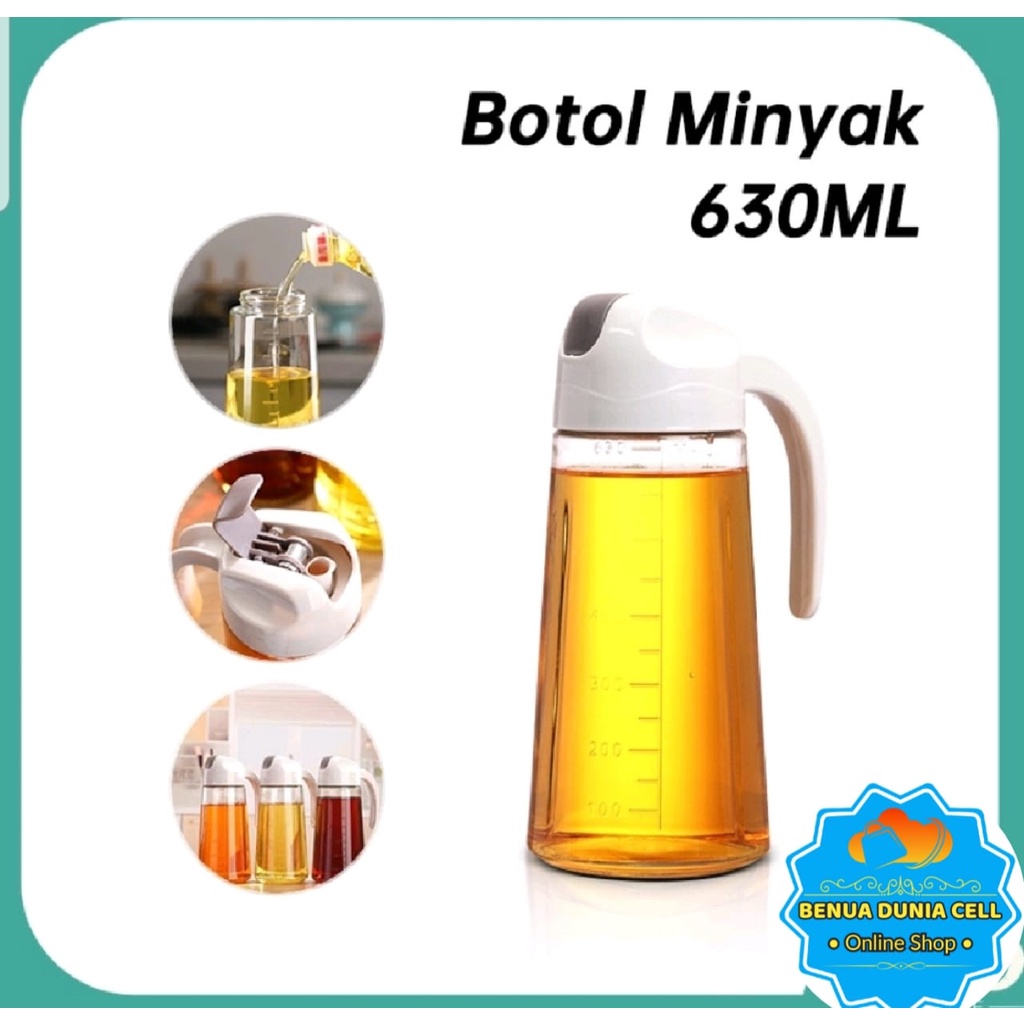 BOTOL KACA MINYAK GORENG ISI 630ML // BOTTLE OIL POT KAPASITAS 630ML BOYOL MINYAK KECAP DLL - BDC