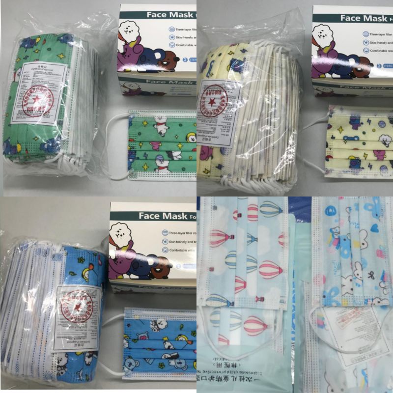 Masker KF94 Headloop Warna Warni / Masker KF94 Hijab Isi 10 Pcs