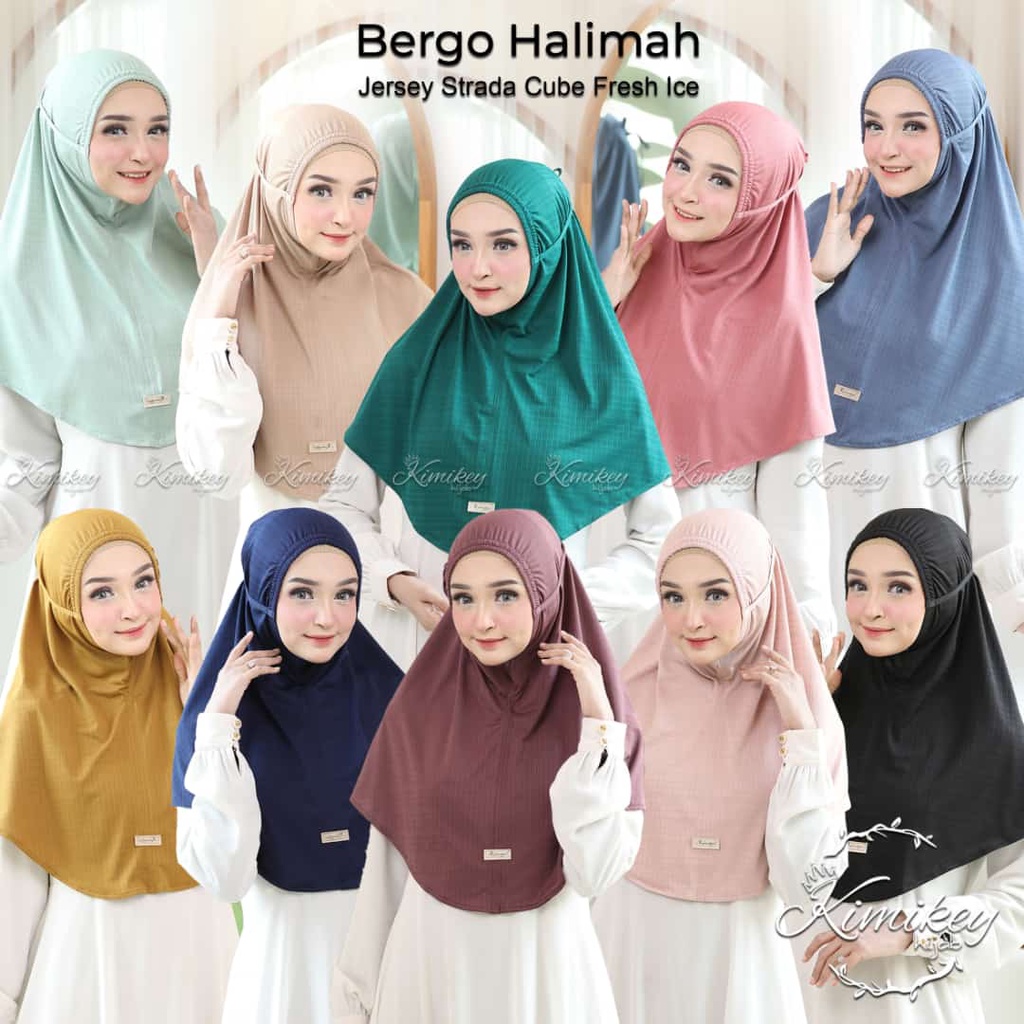 Jilbab Instan Bergo Kerut Halimah By Kimikey