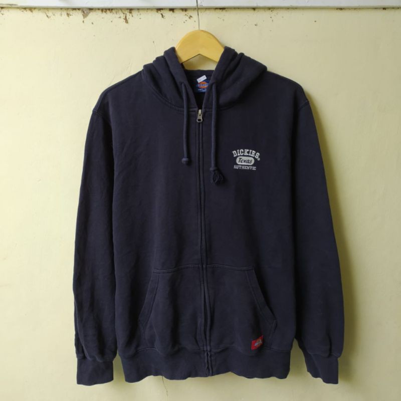 Sweater Zip Hoodie Dickies Hitam "Texas Authentic"