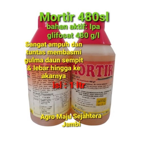 Herbisida Mortir 480sl Pembasmi lalang dan gulma daun sempit & daun lebar