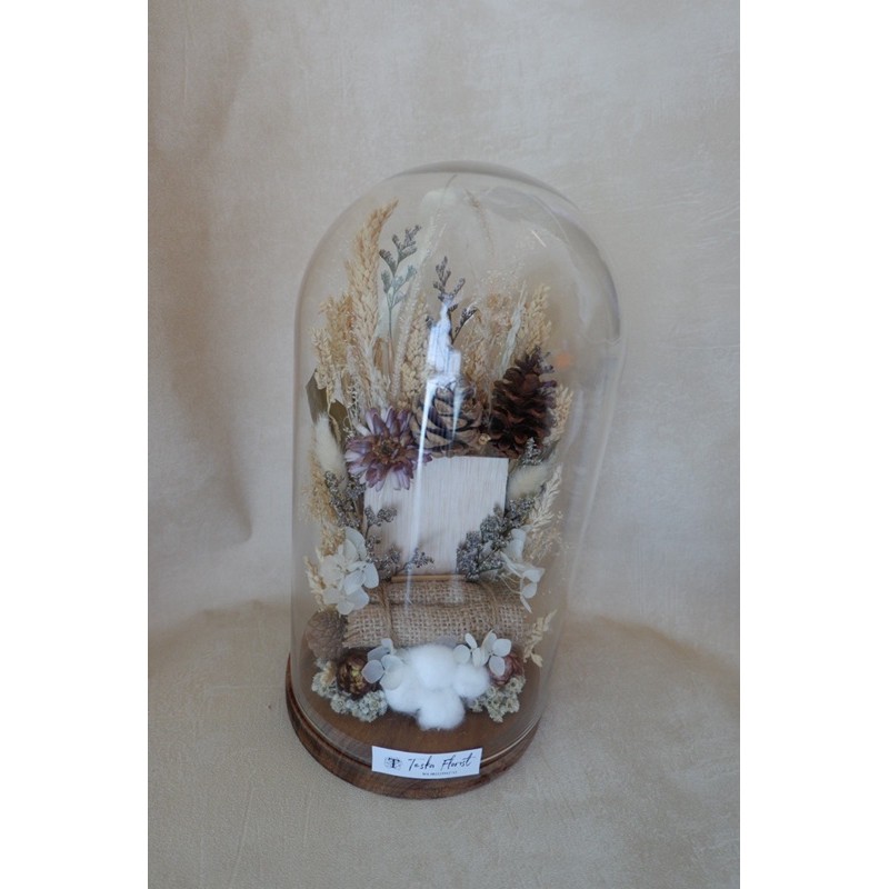 GLASS Dome tempat cincin mahar Jumbo