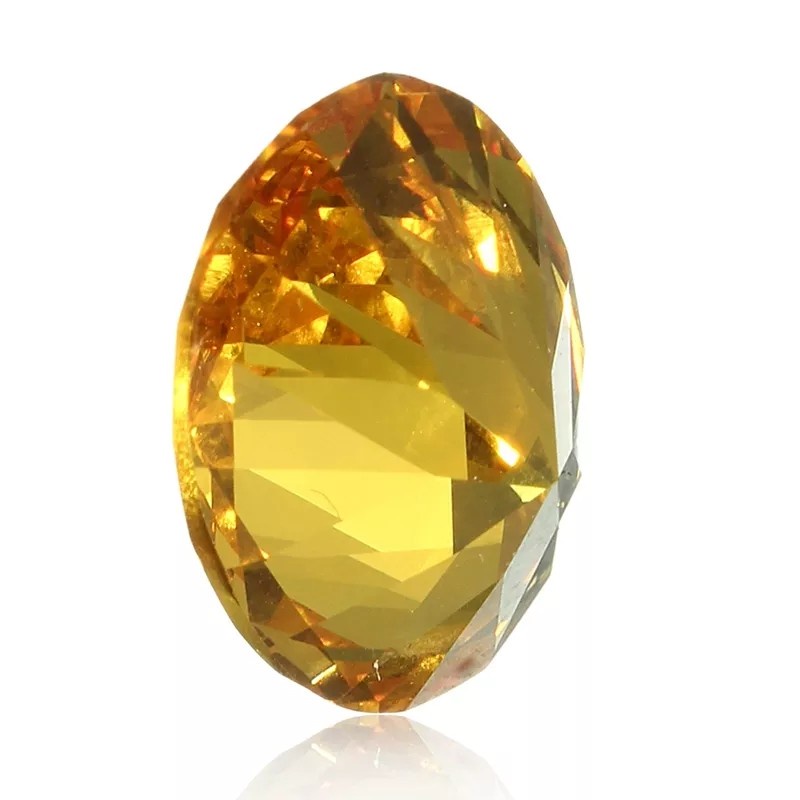 Batu safir yellow permata bentuk oval