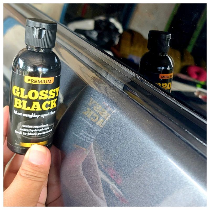 GLOSSY BLACK 5Liter, penghitam body motor dan mobil, trim restorer, dasboard, untuk body kasar