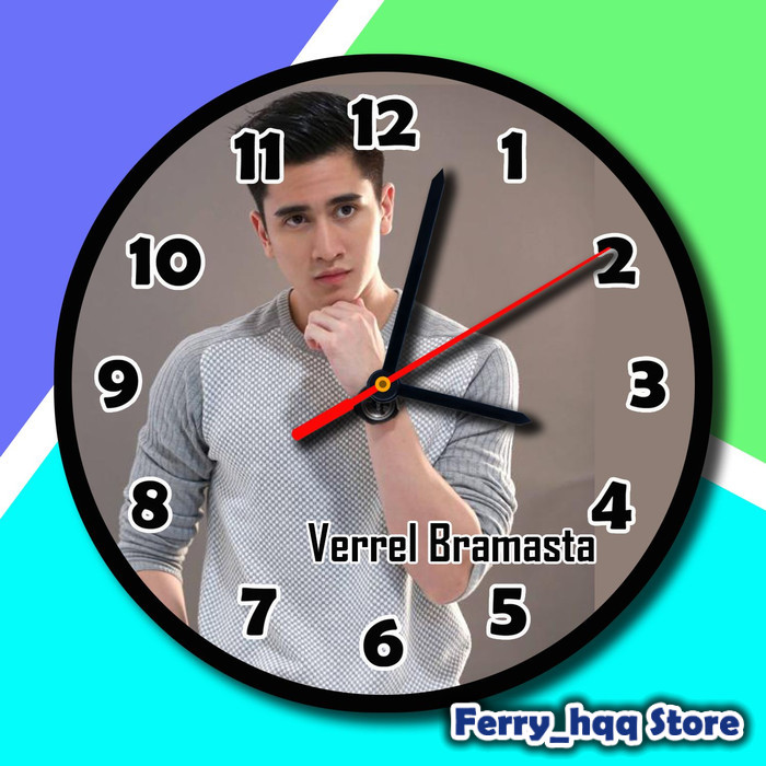 30 cm Jam Dinding Custom Foto Verrel Bramasta 4 NEW